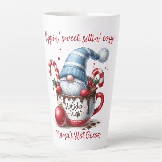 Tasse Latte Gnome Délice de Fêtes (Devant)