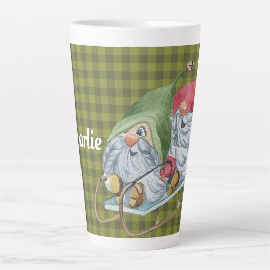 Tasse Latte Gnomes à couchage Whimsal Boug à café personnalisé (Devant)