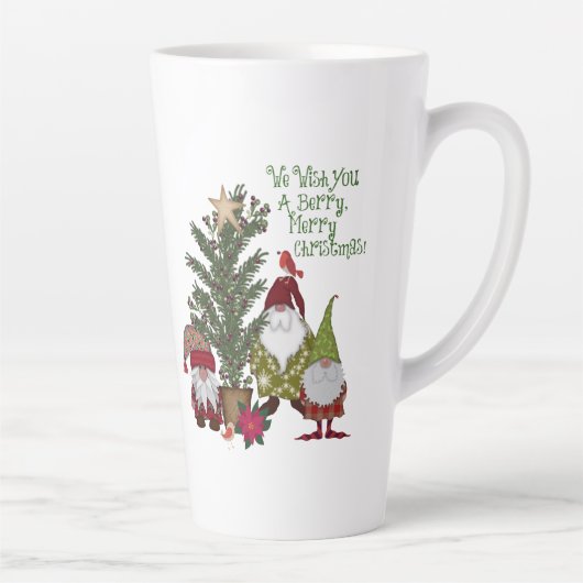 Tasse Latte Gnomes Christmas Berry Joyeux (Droite)