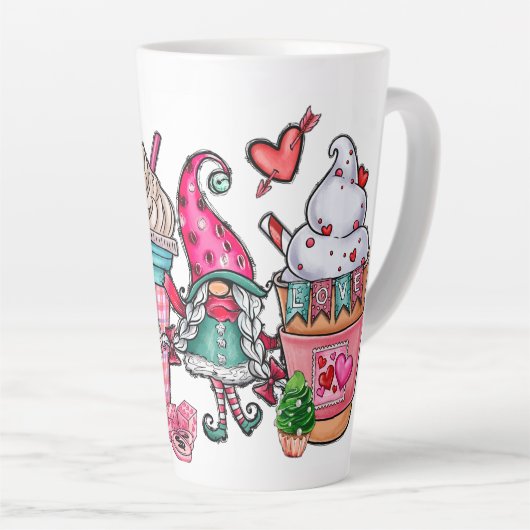 Tasse Latte Gnomes en amour avec (Angle droit)