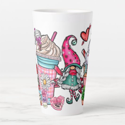 Tasse Latte Gnomes en amour avec (Devant)