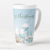Tasse Latte Gnomes et Arbre de Noël (Angle droit)