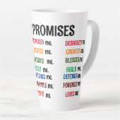 Tasse Latte God design me And promise collection. (Angle droit)
