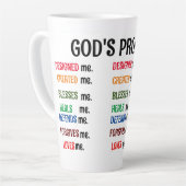 Tasse Latte God design me And promise collection. (Angle gauche)