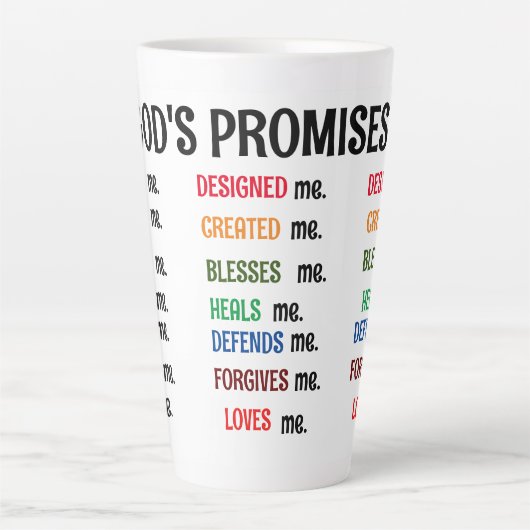 Tasse Latte God design me And promise collection. (Devant)