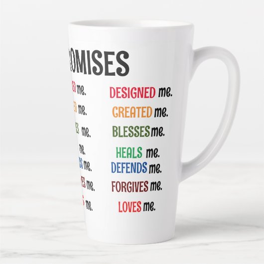 Tasse Latte God design me And promise collection. (Droite)