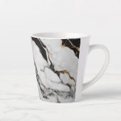 Tasse Latte Gold Black et Marbre blanc tendance (Droite)