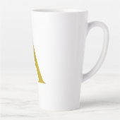 Tasse Latte Gold Color Custom Monogram Initial Letter Plain (Droite)
