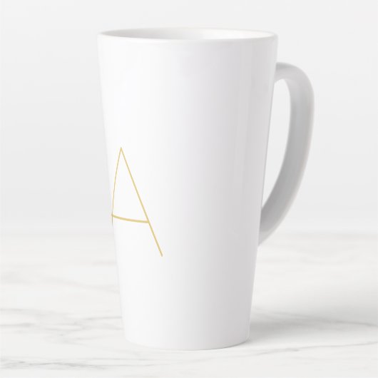 Tasse Latte Gold Color Monogram Professional Custom (Angle droit)