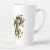 Tasse Latte Gold flower Butterfly with Black Orchid (Droite)