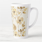 Tasse Latte Gold Flowers Inspirational Happy Thoughts (Droite)