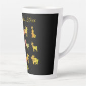Tasse Latte Gold Gradient chinois Zodiac Animal Noir (Droite)