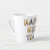 Tasse Latte Gold Grey Happy New Year (Angle gauche)