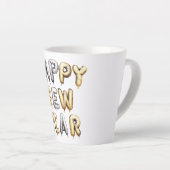 Tasse Latte Gold Grey Happy New Year (Angle droit)