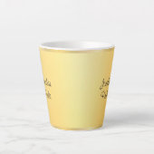 Tasse Latte Gold Look Typographie moderne Script Modèle Cool (Devant)