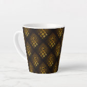 Tasse Latte Gold Modern Boho Elegant Abstract Art Pattern #502 (Angle gauche)