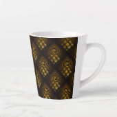 Tasse Latte Gold Modern Boho Elegant Abstract Art Pattern #502 (Droite)