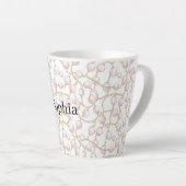Tasse Latte Gold Pink Glam Pearls   (Angle droit)