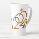 Tasse Latte Gold Star 2024 (Angle droit)
