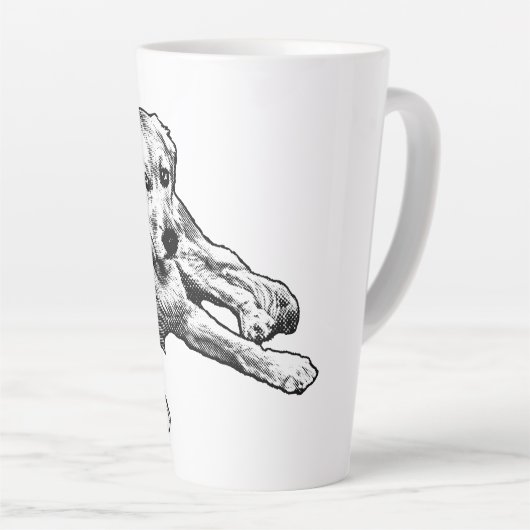 Tasse Latte Golden avec Comic Grain (Angle droit)