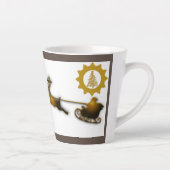 Tasse Latte Golden Deer Christmas Santa Claus Sledge (Droite)