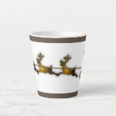 Tasse Latte Golden Deer Christmas Santa Claus Sledge (Devant)