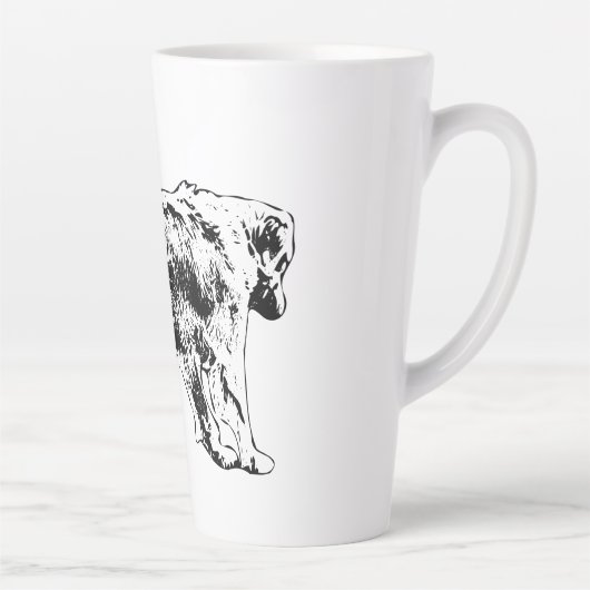 Tasse Latte Golden Retriever Holiday Brew (Droite)
