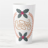 Tasse Latte “Golden Wreath of Christmas Elegance” (Devant)