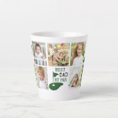 Tasse Latte Golf BEST DAD BY PAR PAR 7 Photo Collage (Devant)