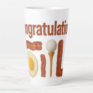 Tasse Latte Golf Félicitations Petit-déjeuner thématique pour