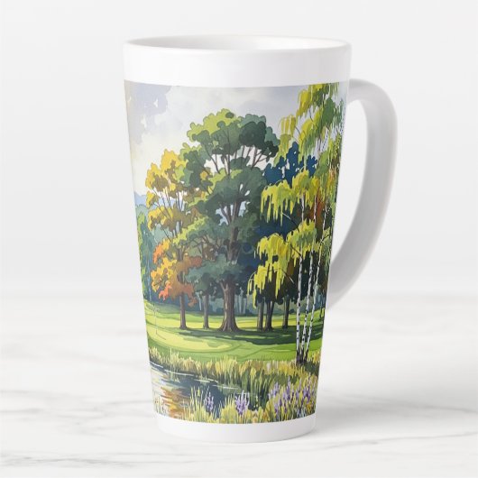 Tasse Latte Golf Theme (Angle droit)