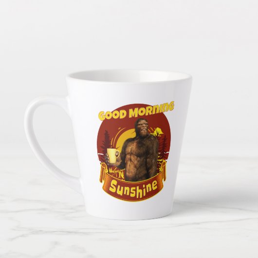 Tasse Latte Good Morning Sunshine Funny Bigfoot (Gauche)