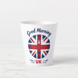 Tasse Latte Good Morning UK - Union Jack & London Téléphone Bo
