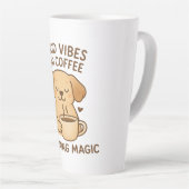 Tasse Latte Good Vibes & Café - Artwor numérique de marionnett (Angle droit)