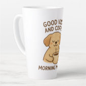 Tasse Latte Good Vibes & Café - Artwor numérique de marionnett (Angle gauche)