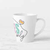 Tasse Latte Good Vibes seulement Rainbow Heart (Droite)