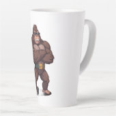 Tasse Latte Gorilla Bodybuilder Weight Lifter Pop Art Cartoon (Angle droit)