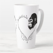 Tasse Latte Gorilla Heartbeat (Angle droit)