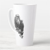 Tasse Latte Gorilla Lope Digital Outline Art (Angle gauche)