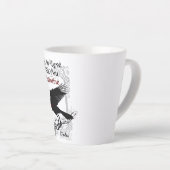 Tasse Latte Goth Black Crow et Lace Valentine Latte Cup (Angle droit)