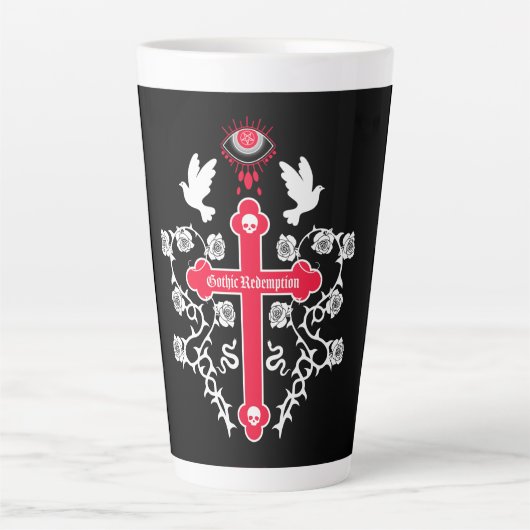 Tasse Latte Goth Post Punk Mode (Devant)