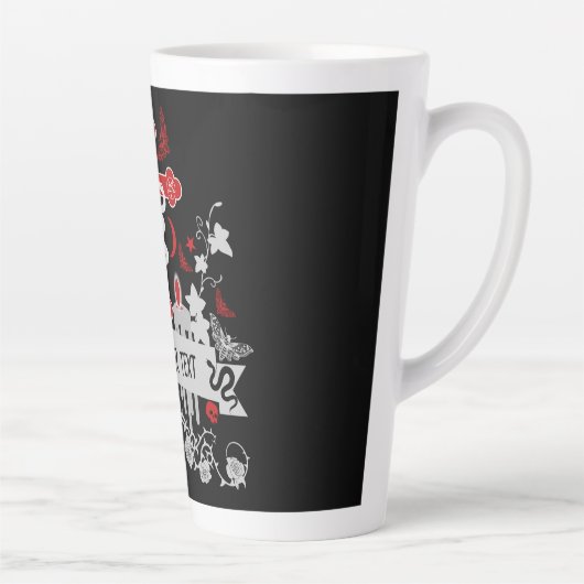 Tasse Latte Goth Post Punk Mode (Droite)