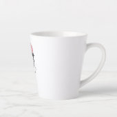 Tasse Latte Goth Squelette Main Avec Rose Rose Rose | Décès à  (Droite)