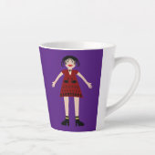 Tasse Latte Gothique Halloween Vampire Lady (Droite)