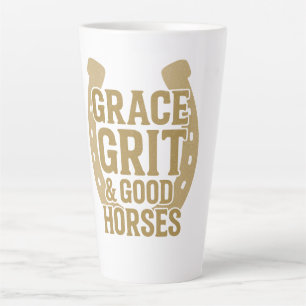 Tasse Latte Grâce, détermination et bons chevaux Western