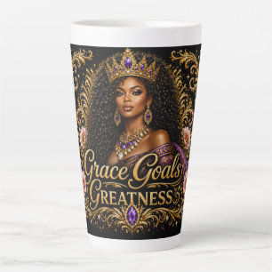 Tasse Latte Grâce Objectifs Grandeur
