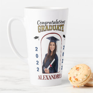 Tasse Latte Graduate Photo Graduation Félicitations sur mesur