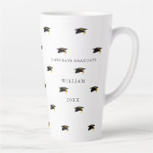 Tasse Latte Graduation de date personnalisée Grande taille (Droite)