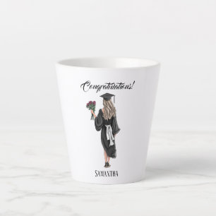 Tasse Latte Graduation de l'aquarelle personnalisée (3)
