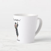 Tasse Latte Graduation de l'aquarelle personnalisée (7) (Angle droit)